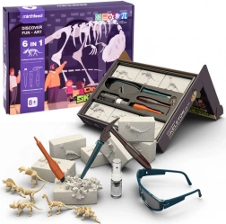 Dínócsont ásatások 6 az 1-ben – paleontológiai készlet gyerekeknek