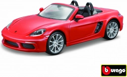 Bburago Porsche 718 Boxster modell narancssárga 1:24