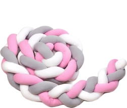 Fonott T-TOMI sánc 360 cm fehér, szürke és rózsaszín