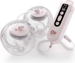 Kinderkraft gentleflow dupla, hands-free elektromos mellszívó (rózsaszín)