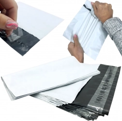 Fehér futár műanyag postai borítékok B4 260 × 350 mm, 50 db