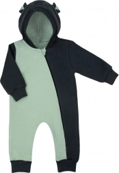 Nicol Olaf kapucnis pamut melegítő overál babáknak