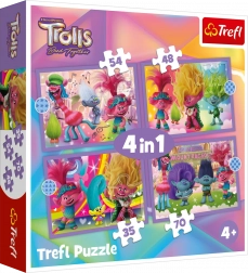 Trefl puzzle Trollok 3: Színes kaland 4az1-ben (35, 48, 54, 70 darab)