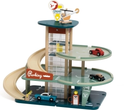 Classic World többszintes parkoló autókkal, helikopterrel, autómosóval és benzinkúttal