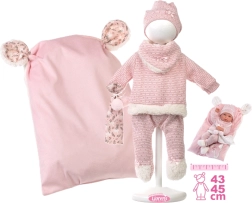 Llorens újszülött babaruha 40–42 cm, 5 részes téli szett kiegészítőkkel