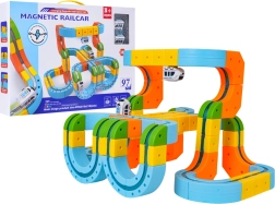 Színes mágneses vonatpálya 97 elemmel