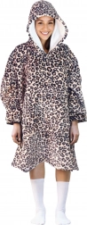 meleg kapucnis pulóvertakaró COZY NOXXIEZ leopárdmintával