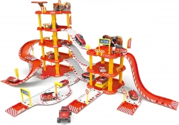 Nagy tűzoltógarázs, 4 szint, benzinkút, 100 elem