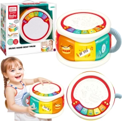 Nagy interaktív oktatási dob gyerekeknek, színes