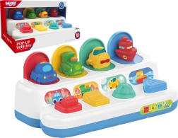 Woopie Baby oktatójáték felugró járművekkel