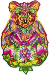 Fa színes puzzle – medve