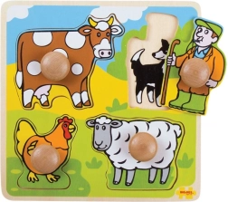 Bigjigs Toys beillesztős oktató puzzle farm