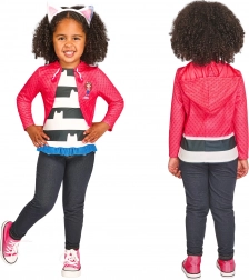 Gabi macskaháza gyerek jelmez – felső és cicafüles fejpánt 122–128 cm