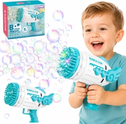 Woopie Bubble Angel buborékfújó pisztoly 91 nyílással, kék
