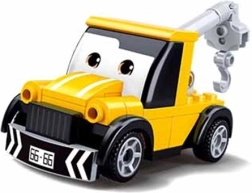 Sluban Power Bricks húzható sárga vontató autó szemekkel