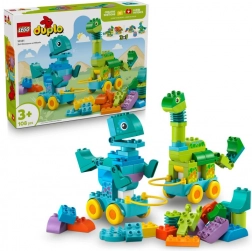 LEGO DUPLO Építőkészlet 3 az 1-ben: Dinoszauruszok kerekeken