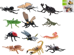 Rovarfigurák készlete 4–6 cm, 12 db zacskóban