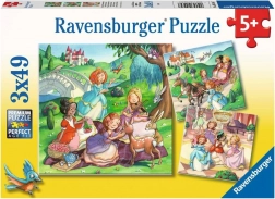 Puzzle Kis hercegnők 3×49 darab RAVENSBURGER