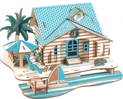 Woodcraft fa 3D puzzle Bali villa