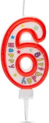 6-os szám alakú tortagyertya