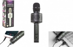 Bluetooth karaoke mikrofon beépített hangszóróval és echo effekttel – fekete