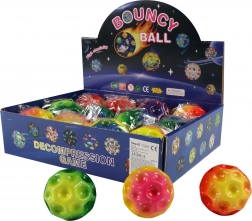 Szivárvány színű pattogó labda 7 cm