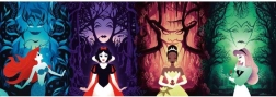 Panorámás puzzle CLEMENTONI Disney hercegnők és gonosztevők 1000 darab