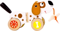 Húzható fa játék kutya gyermekeknek