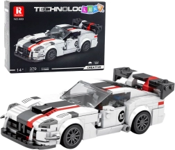 Építőkészlet sportautó Viper – fehér-piros, 379 darab