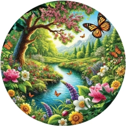 Kerek puzzle – A Monarch kertje, 570 darab
