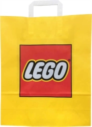 Lego reklám papír ajándéktáska sárga 34 × 35 cm - 1 db