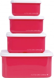 Négy részes uzsonnás doboz készlet Cseresznye a Little Lovely Company-tól