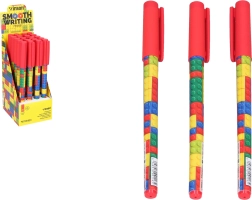 Kék tintájú golyóstoll 0,7 mm – kockás dizájn