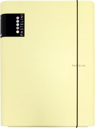 PASTELINI pasztell 3 fedéllel ellátott laminált mappák gumipánttal – sárga