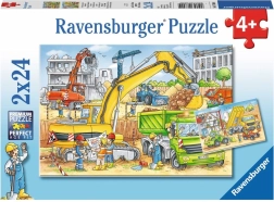 RAVENSBURGER Puzzle Munka az építkezésen 2x24 darab