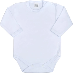 New Baby Classic fehér, hosszú ujjú, végig patentos baba body 62