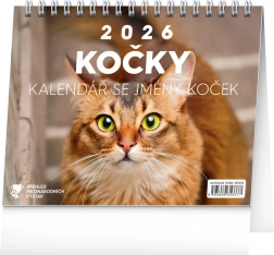 Asztali naptár Macskák 2026 nevekkel