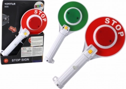 Gyermek rendőrségi jelzőtárcsa – kétoldalas, fényekkel (Állj/Mehet)