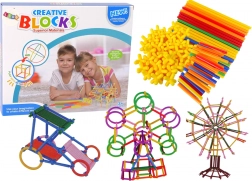 Pálcikák és szívószálak építőkészlet