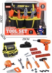 Szerszámok gyerekeknek textil övvel és interaktív fúróval