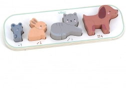 Behelyezős puzzle Megtanulom megszámolni az állatokat Vilac Sarah Betz