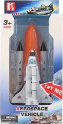 Űrrakéta fényekkel és hangokkal, fém, 22 cm