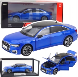 fém autómodell audi a6 l 1:18 fényekkel és hangokkal – kék
