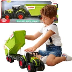 Interaktív Claas traktor pótkocsival Dickie, fénnyel és hanggal