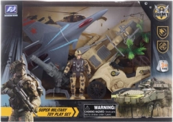 Katonai készlet vadászgéppel, motorral és vízi robogóval