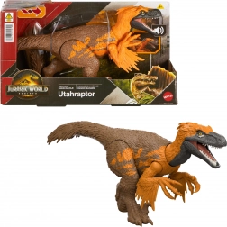 Utahraptor dinoszaurusz figura JURASSIC WORLD Rebirth Wild Roar 26 cm