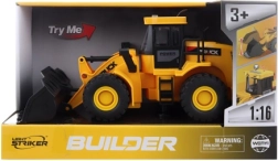 1:16 méretarányú teheremelő homlokrakodó lendkerekes meghajtással, fénnyel és hangokkal