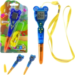 Elektronikus toll mini konzollal 168 az 1-ben, nyakpánttal, narancs–kék