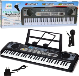 Elektronikus billentyűs hangszer mikrofonnal gyerekeknek