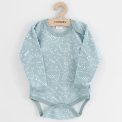 New Baby Classic II dinoszauruszos baba body, menta